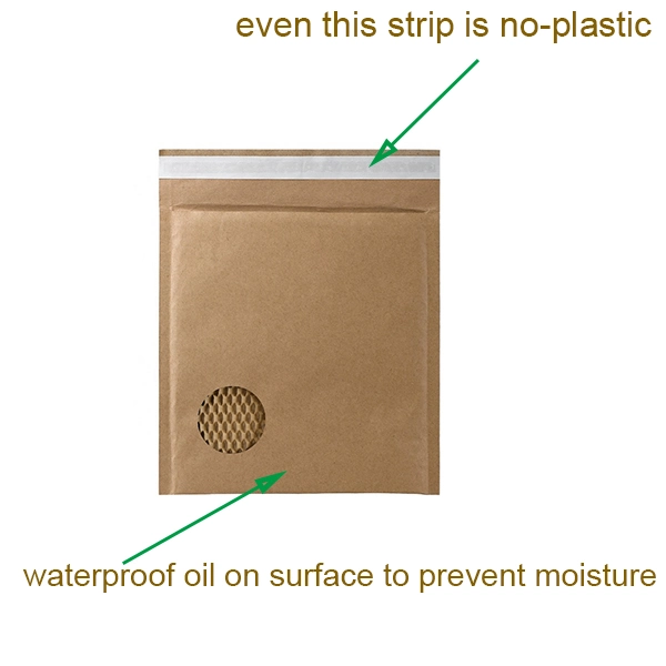 Wholesale Custom Print Kraft Honeycomb Corrugated Envelope Mailer Paper Compostable Poly Bubble Mailer Envelope